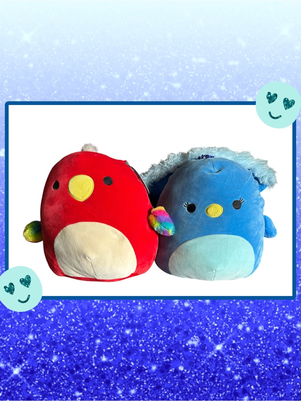 Squishmallows Bundle - 12" Paco the Parrot & Priscilla the Peacock